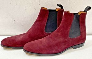 Italian Bordeaux Burgundy Suede Dress Shoes Mens EU 41 Blake Stitched